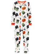 Toddler 1-Piece Halloween 100% Snug Fit Cotton Footie Pajamas, image 1 of 3 slides