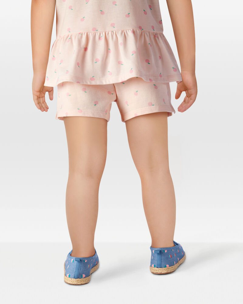 Toddler Pull-On French Terry Shorts - Pink, image 3 of 6 slides