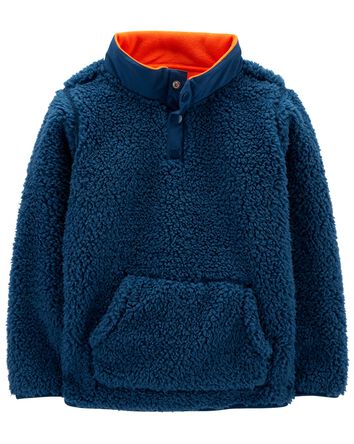 Kid Quarter Zip Sherpa Pullover, 