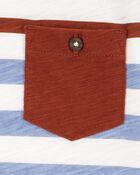 Baby Striped Pocket Slub Jersey Tee, image 2 of 3 slides