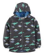 Dinosaur Color Changing Rain Jacket - Grey, image 3 of 6 slides