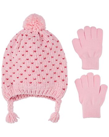 Kid 2-Pack Trapper Hat & Gloves Set, 