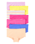 Kid 7-Pack Striped Boyshort Cotton Stretch Underwear, image 1 of 2 slides