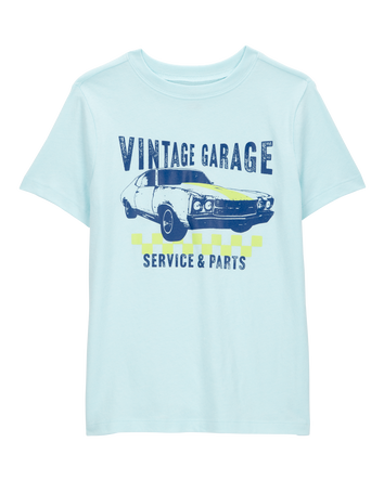 Kid Vintage Garage Short-Sleeve Graphic Tee - Blue, 