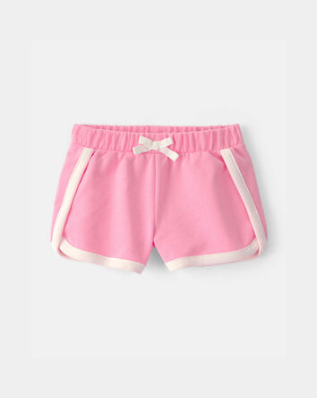 Baby Girl French Terry Athletic Shorts - Pink, 