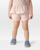 Toddler Pull-On French Terry Shorts - Pink, image 2 of 6 slides