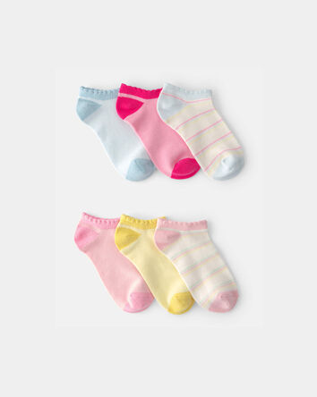 Girls 6-Pack No Show Socks, 