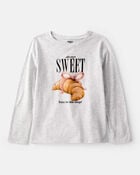 Girls Always Sweet Long-Sleeve Graphic Tee - Grey, image 1 of 3 slides