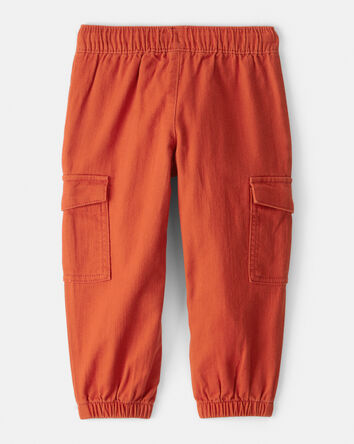 Toddler Boy Cotton Fashion Cargo Pants - Orange, 