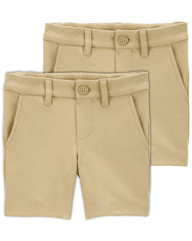 Toddler 2-Pack Stretch  Uniform Chino Shorts, image 1 of 3 slides