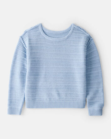 Girls Long-Sleeve Sweater - Blue, 