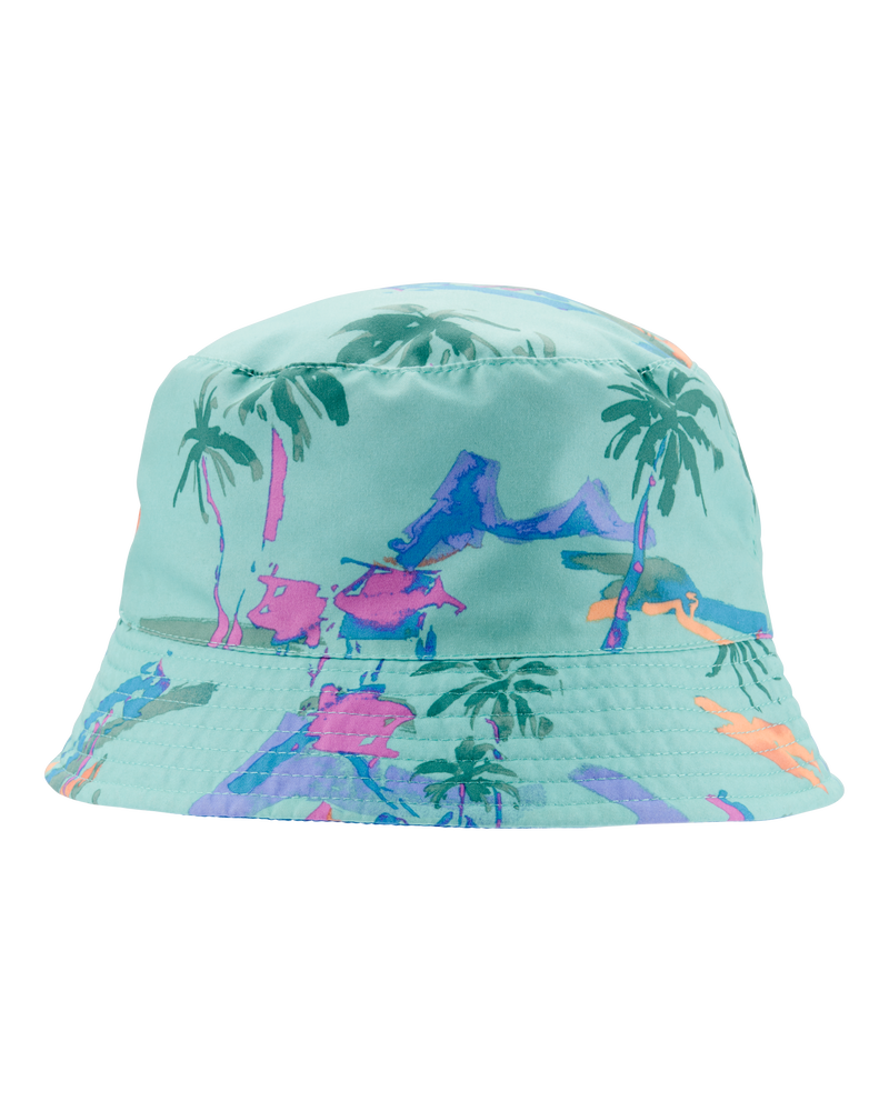 Toddler Tropical Reversible Swim Bucket Hat - Blue, image 1 of 3 slides