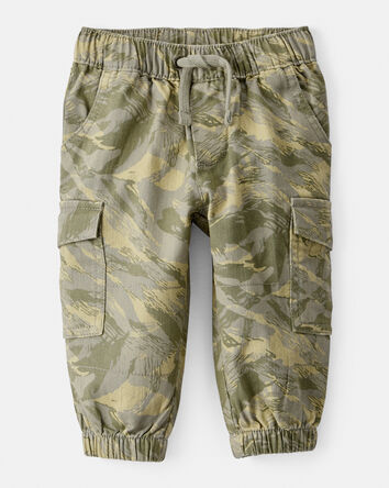 Baby Boy Cotton Fashion Cargo Pants - Camo, 