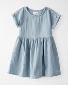 Toddler Organic Cotton Gauze Dress in Blue
, image 10 of 10 slides