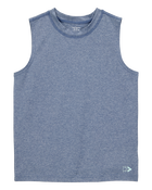 Kid 2-Piece Active Muscle Tank & Shorts Set - Blue, image 3 of 7 slides