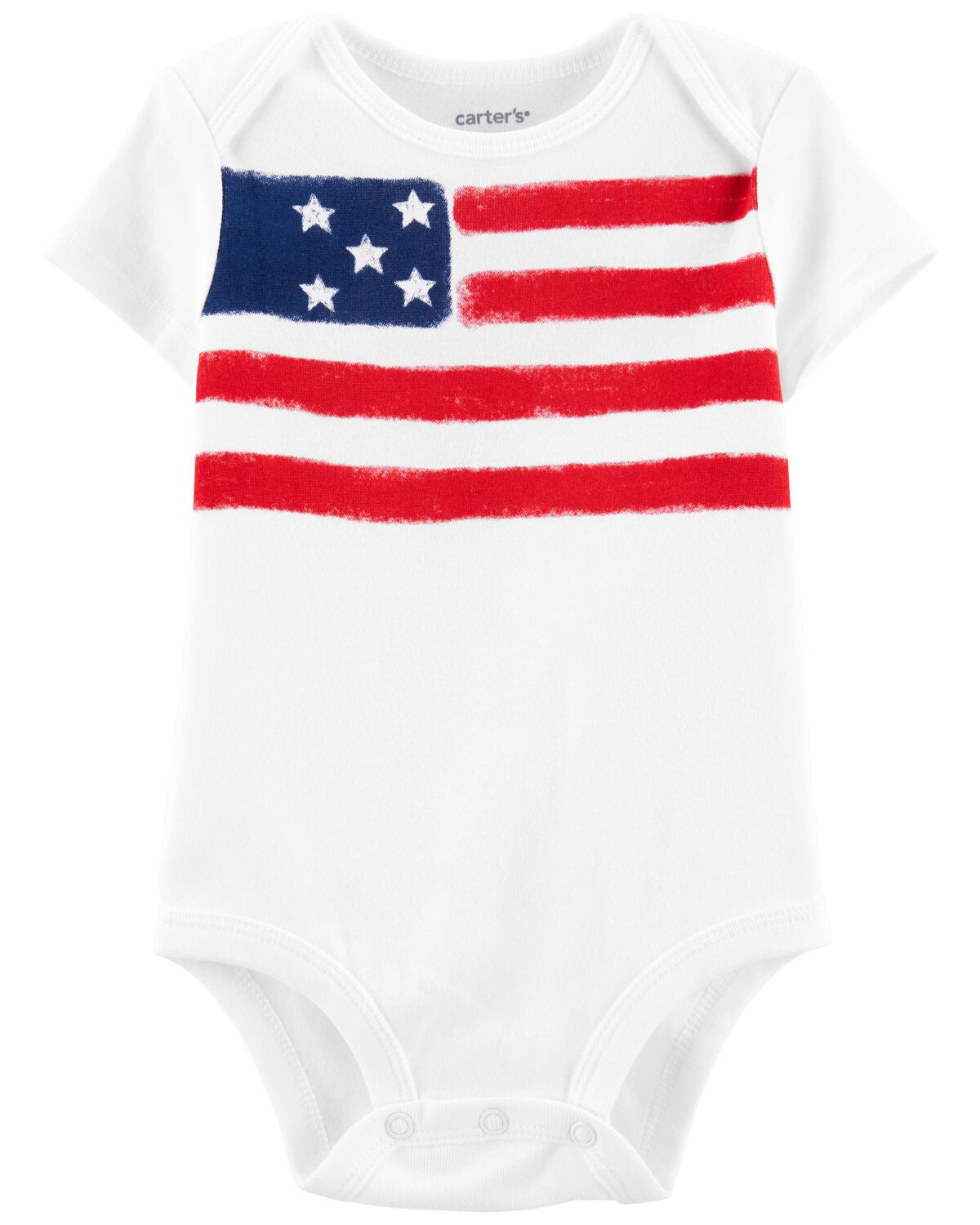 White Baby 4th Of July Flag Original Bodysuit | carters.com