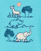 Toddler Boy Zoo Animals Short-Sleeve Graphic Tee - Blue, image 2 of 3 slides