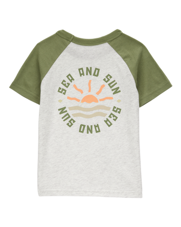 Toddler Tropical Cotton Blend Short-Sleeve Tee - Heather, 