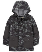 Toddler Camo Print Fleece-Lined Midweight Utility Jacket
, image 1 of 3 slides