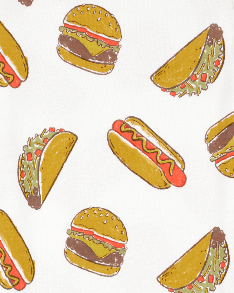 Boys 2-Piece Food Print 100% Snug Fit Cotton Pajamas - Ivory, image 2 of 3 slides