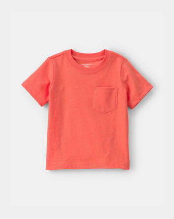 Baby Solid Pocket T-Shirt - Orange, 