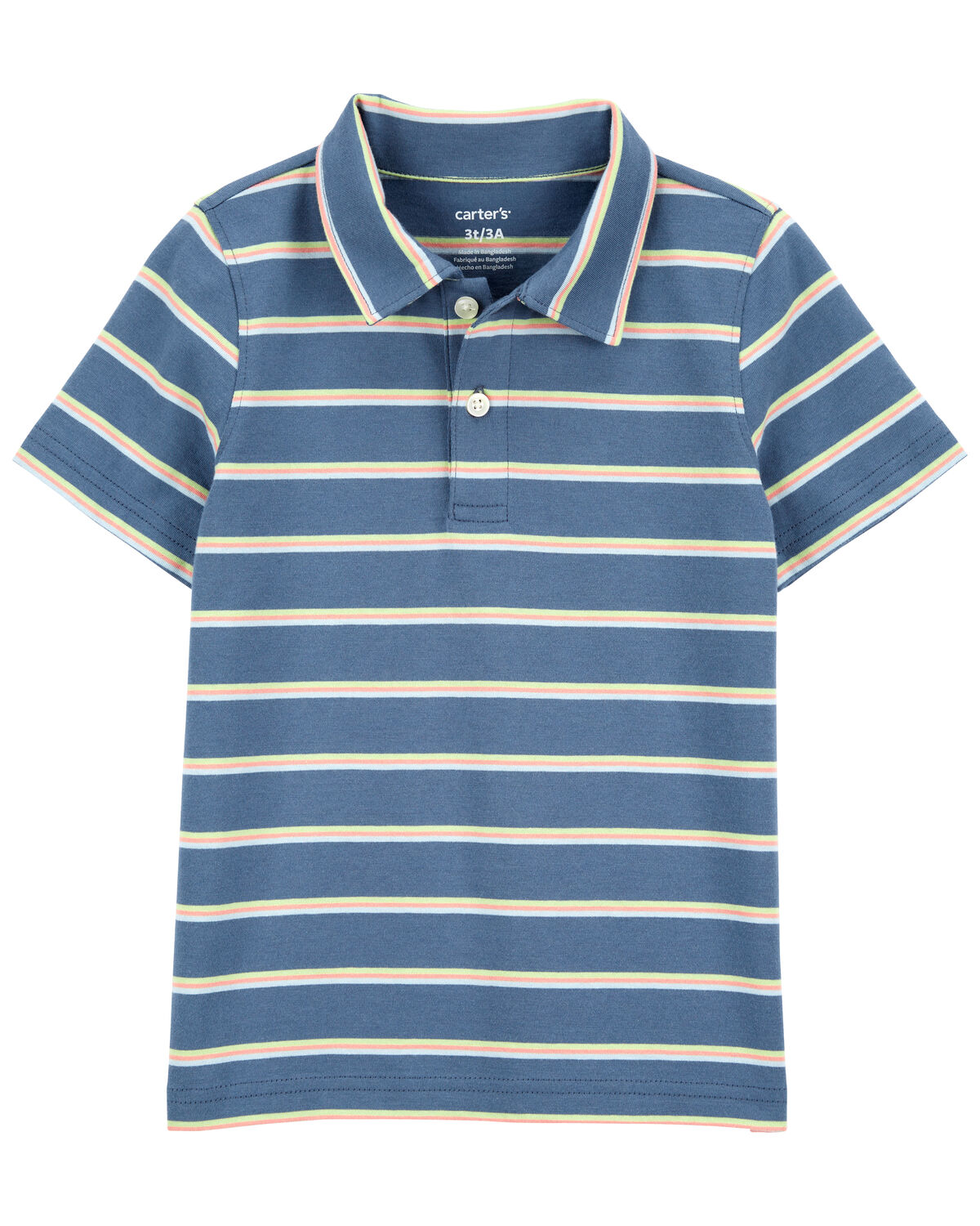 Blue Baby Striped Jersey Polo | carters.com