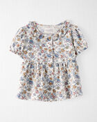 Baby Organic Cotton Floral Print Woven Top, image 1 of 4 slides