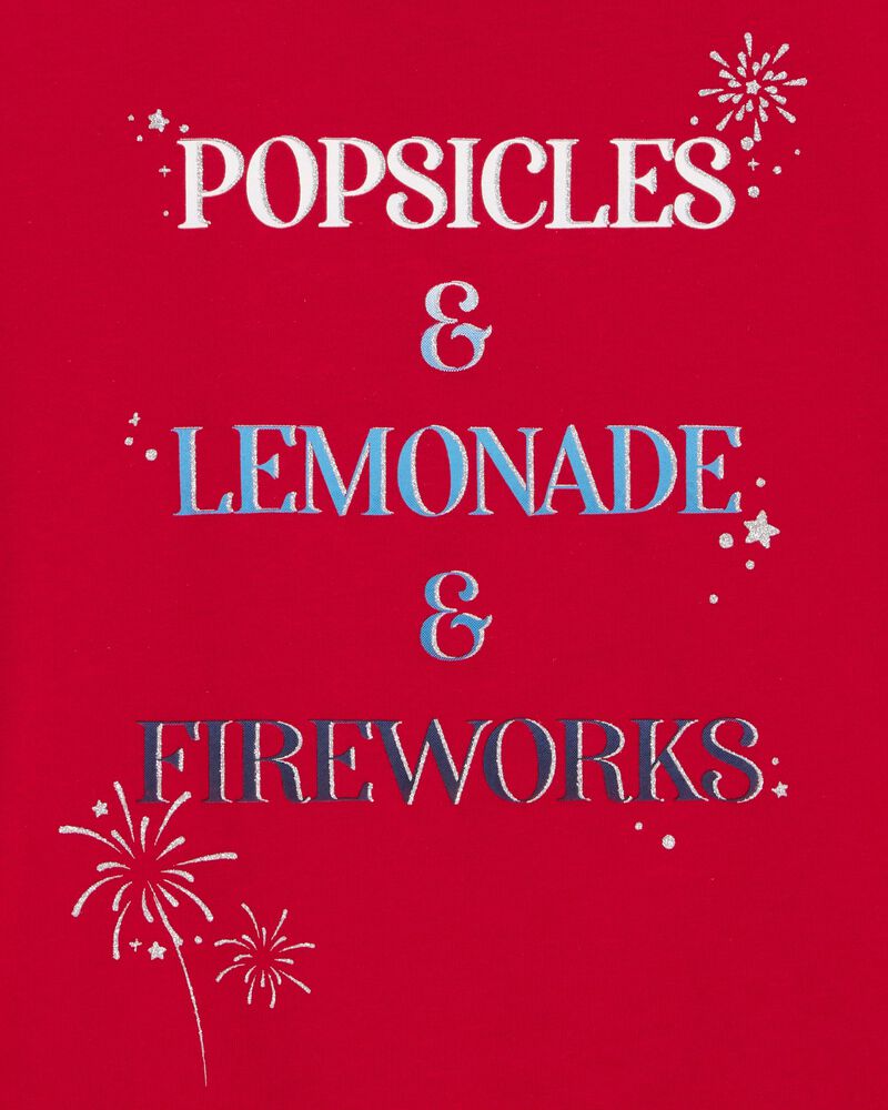 Kid Popsicles Lemonade and Fireworks Graphic Tee, image 2 of 3 slides