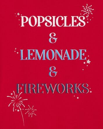 Kid Popsicles Lemonade and Fireworks Graphic Tee, 