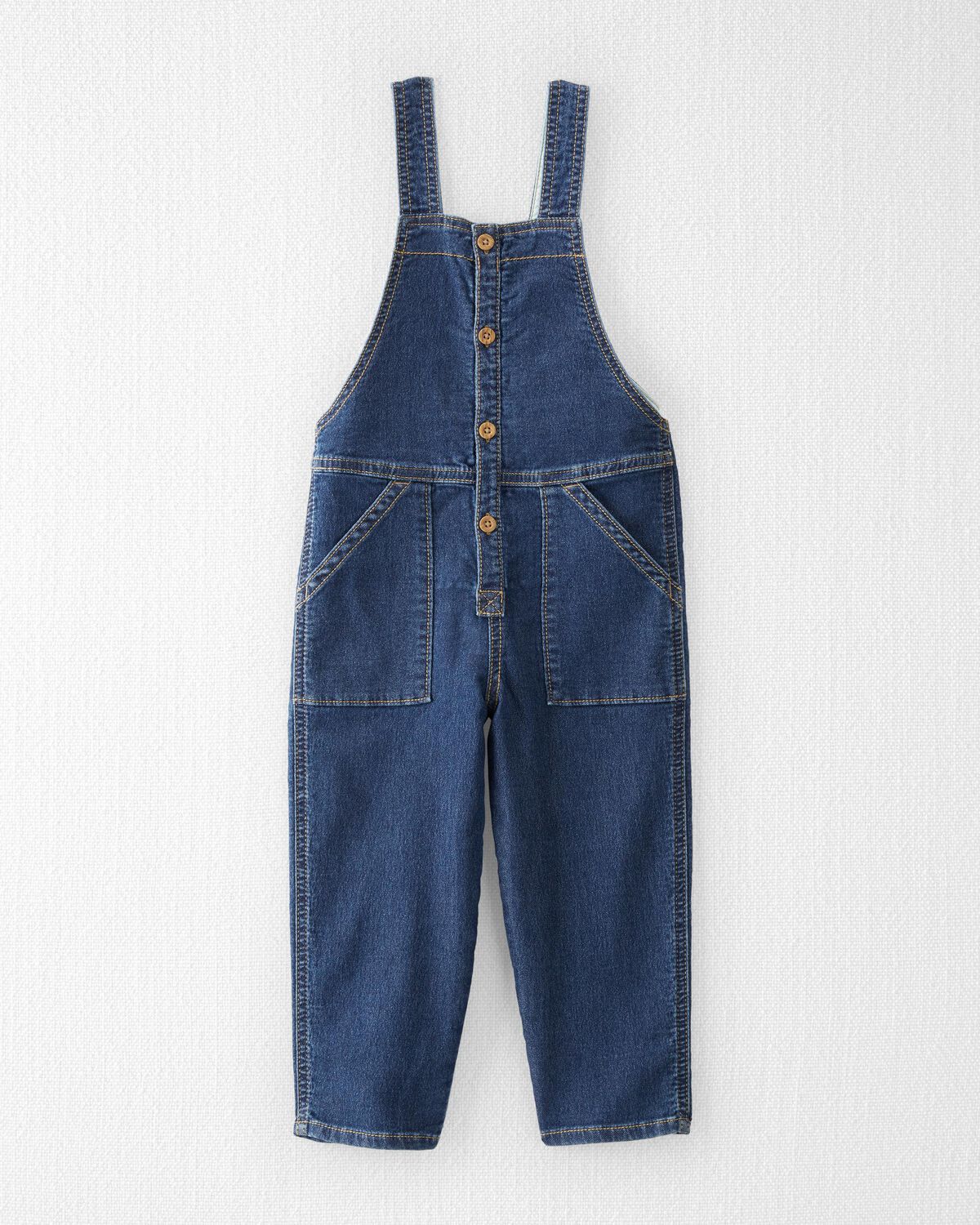 Medium Wash Toddler Denim Overalls Made With Organic Cotton