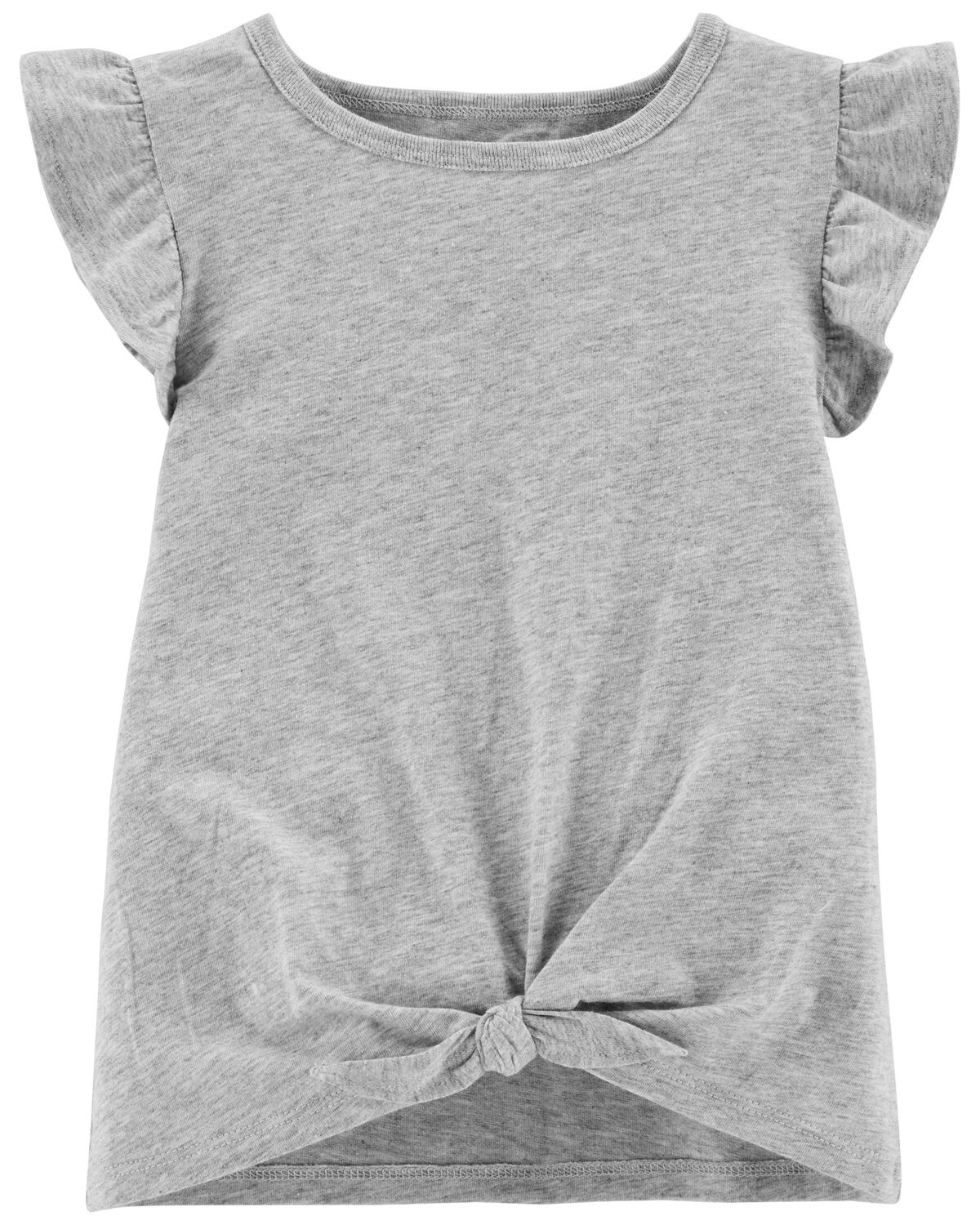 Heather Toddler TieFront Jersey Tee