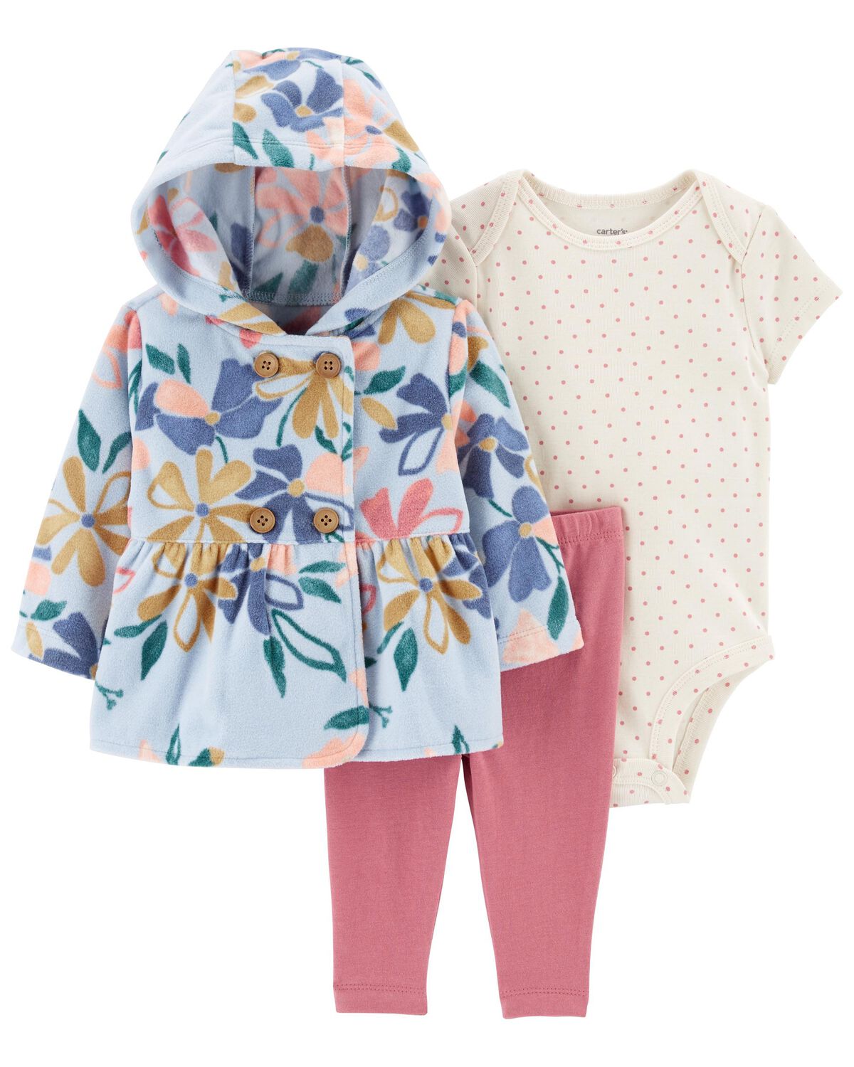 Multi Baby 3Piece Floral Little Jacket Set