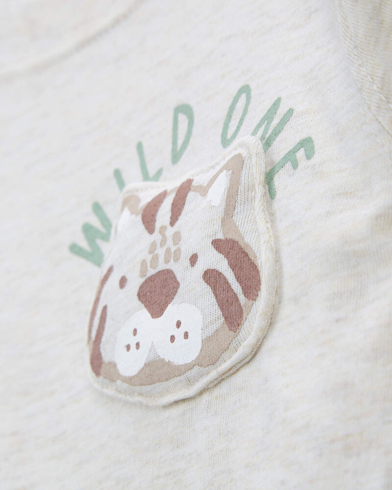 Baby Wild One Long-Sleeve Graphic Tee - Cream, image 3 of 5 slides