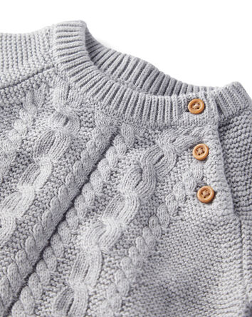 Baby 2-Piece Organic Cotton Cable Knit Sweater Set, 