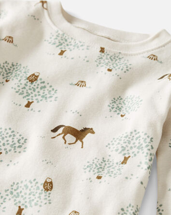 Toddler Organic Cotton Pajamas Set in Wild Horses, 