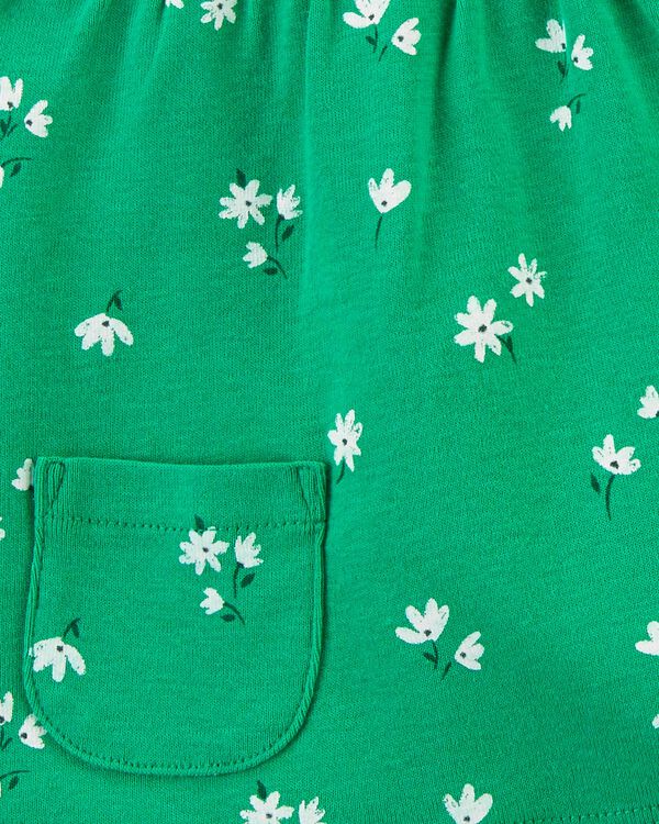 Green Baby 3Piece Floral Little Short Set