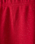 Girls Shimmer Cotton Pull-On Stretch Leggings - Red, image 4 of 5 slides