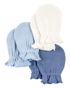 Baby 3-Pack Mitts - Blue, image 1 of 2 slides