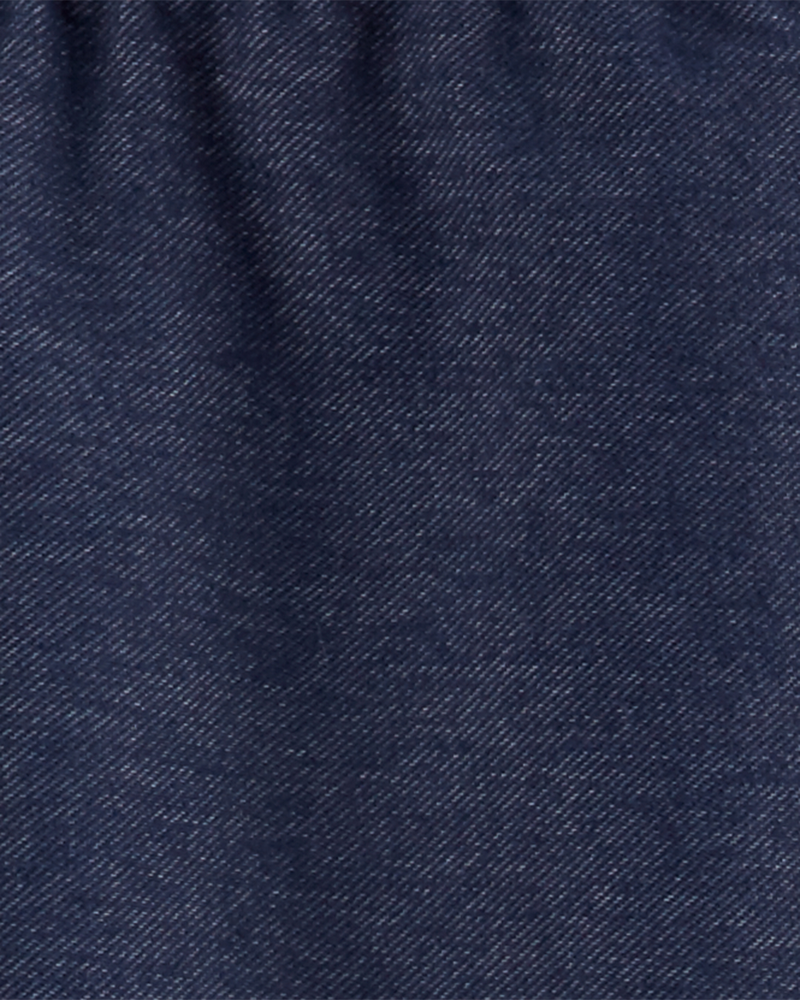 Kid 2-Pack Black & Navy Cotton Stretch Leggings, image 2 of 4 slides