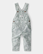 Baby Floral Print Overalls - Green, image 1 of 4 slides