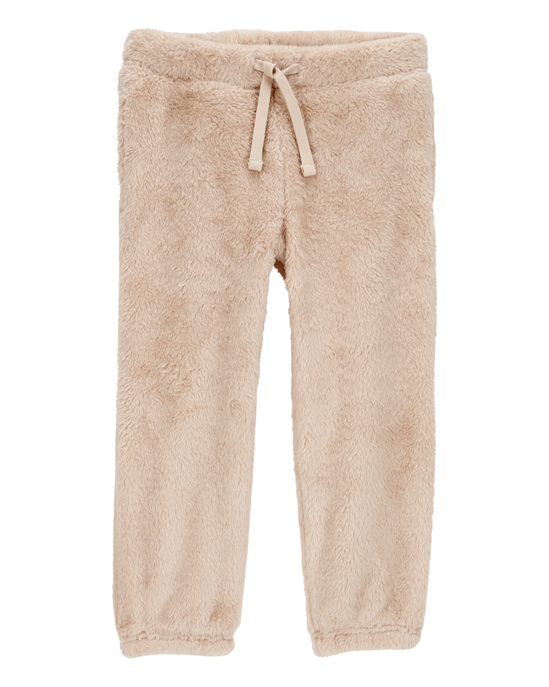 Toddler Velour Joggers - Tan, image 3 of 6 slides