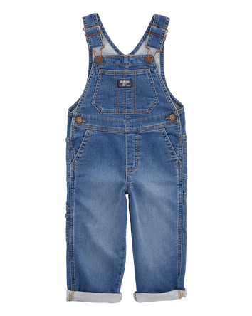 Toddler Stretch Denim Overalls - Medium Wash, 
