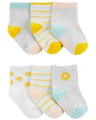 Baby 6-Pack Floral Booties, image 1 of 2 slides