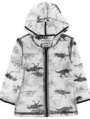 Transparent Dino Print - Baby Dinosaur Rain Jacket