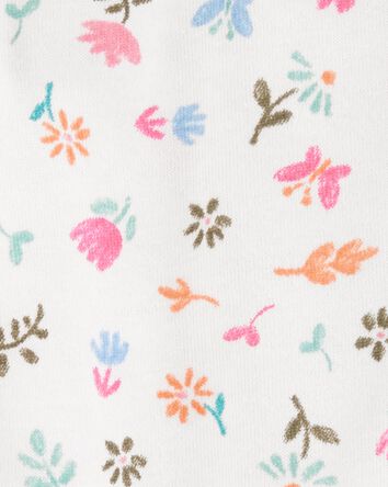 Baby Girl Floral Cotton Romper, 
