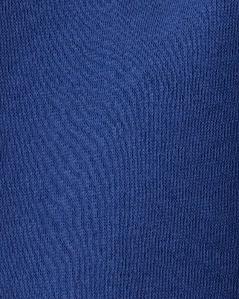 Baby Boy Solid Fleece Cotton Jogger - Navy, image 3 of 4 slides