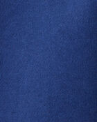 Baby Boy Solid Fleece Cotton Jogger - Navy, image 3 of 4 slides