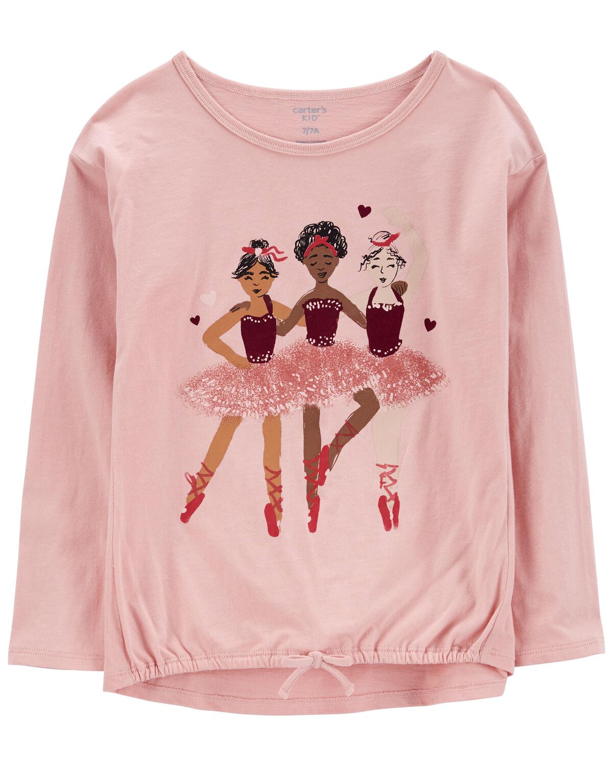 Pink Kid Ballerina Graphic Tee