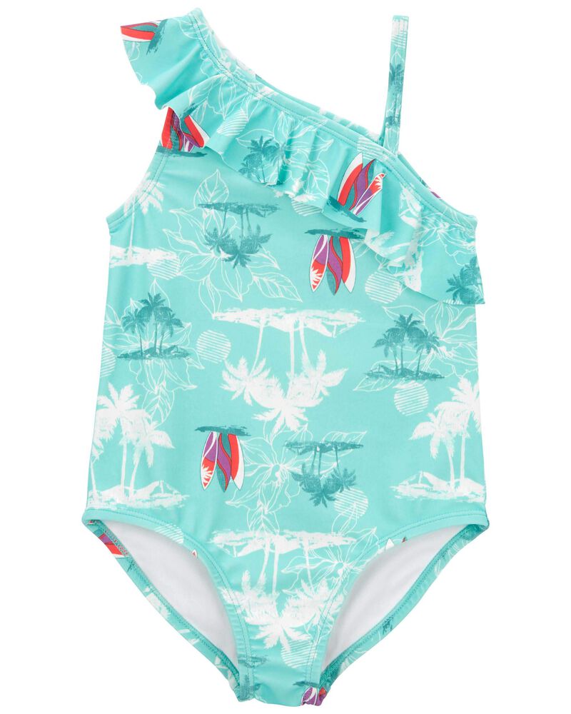 Toddler Beach Print 1-Piece Swimsuit, image 1 of 4 slides