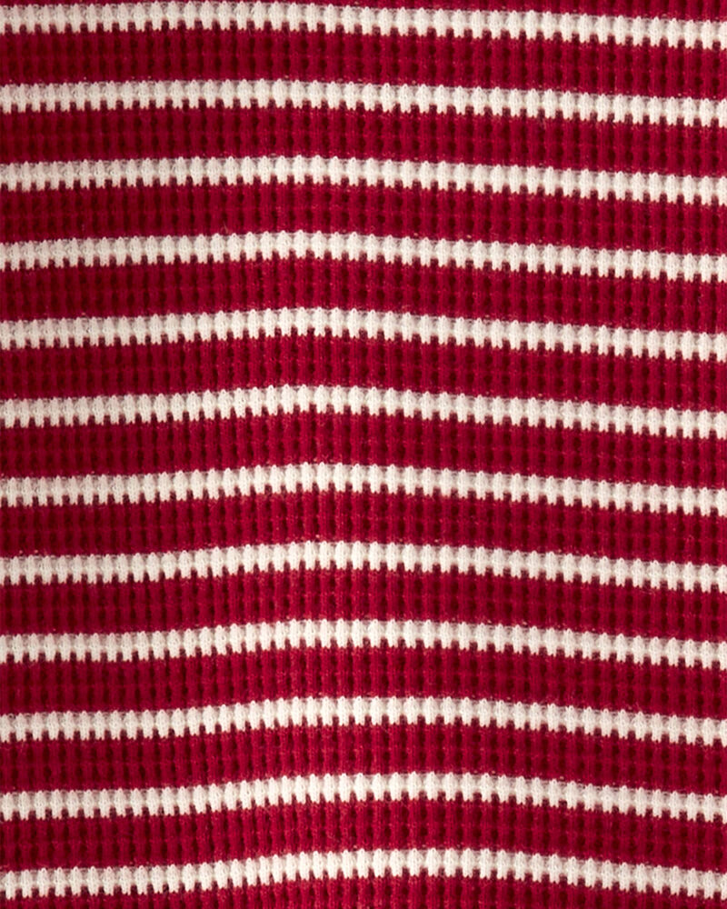 Baby Organic Cotton Waffle Knit Striped 2-Piece Pajamas, image 3 of 4 slides